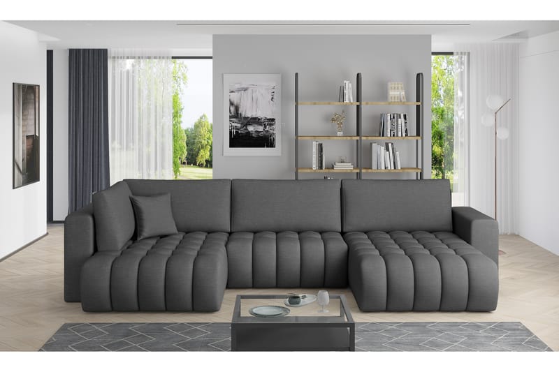 Yorktown U-sovesofa Divan Høyre - Grå - Møbler - Sofaer - Sovesofaer