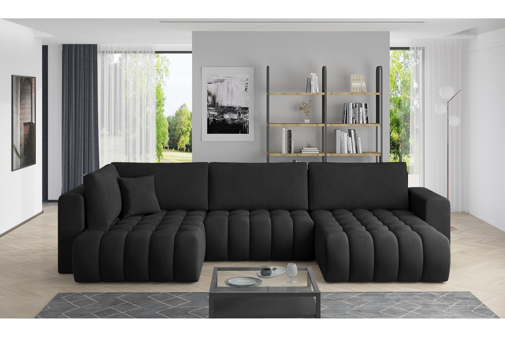 Yorktown U-sovesofa Divan Høyre - Grønn - Møbler - Sofaer - Sovesofaer