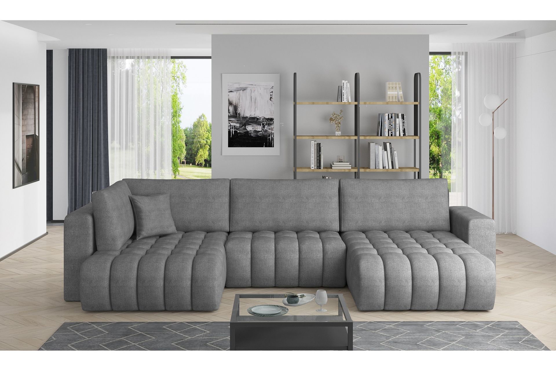 Yorktown U-sovesofa Divan Høyre - Gul - Møbler - Sofaer - Sovesofaer