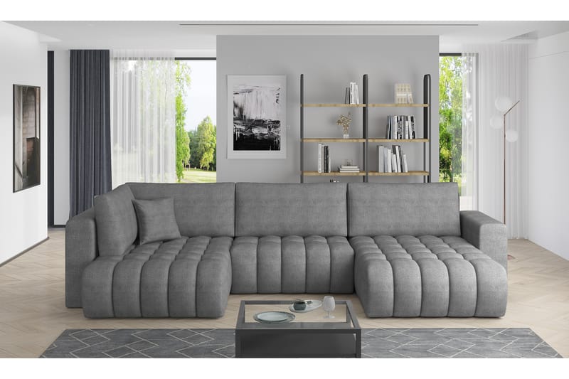 Yorktown U-sovesofa Divan Høyre - Gul - Møbler - Sofaer - Sovesofaer