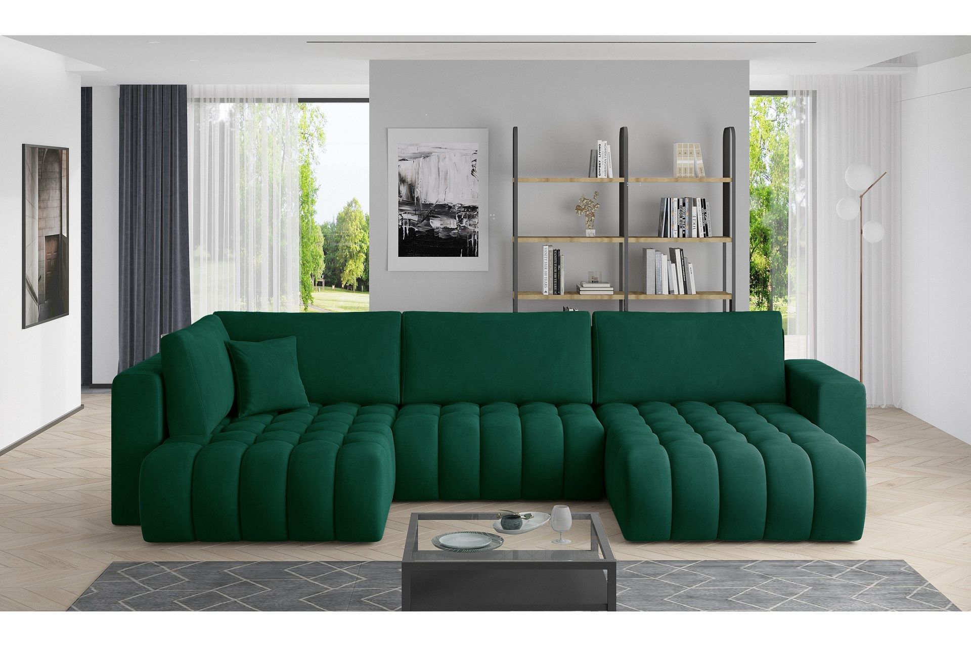 Yorktown U-sovesofa Divan Høyre - Gul