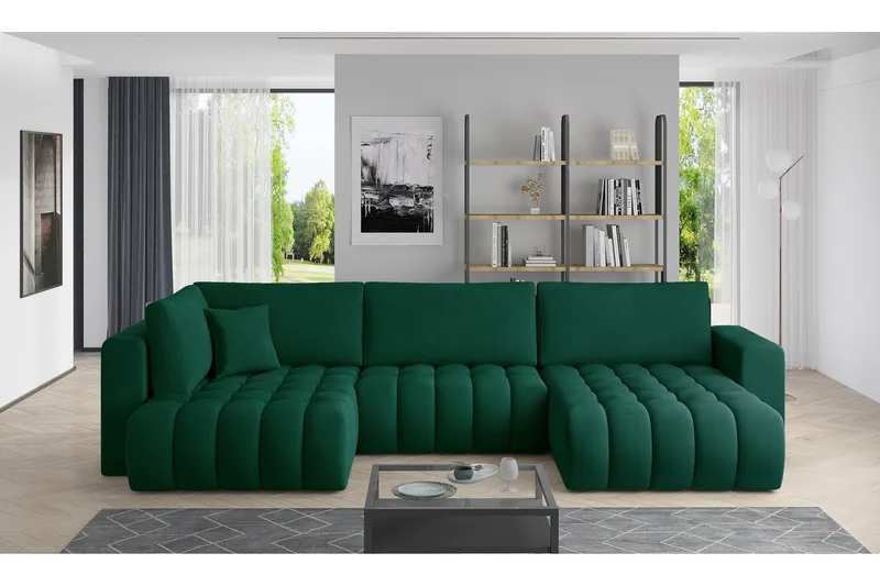 Yorktown U-sovesofa Divan Høyre - Gul - Møbler - Sofaer - Sovesofaer