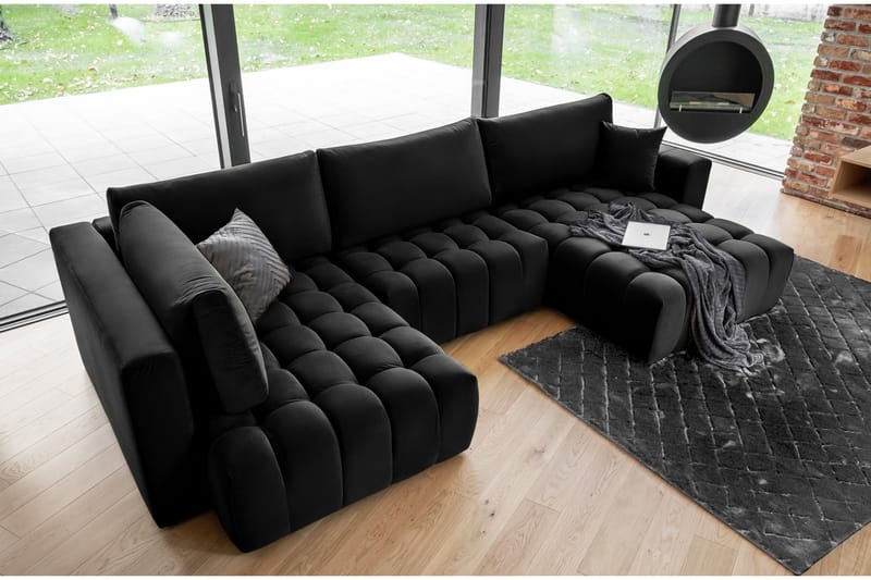 Yorktown U-sovesofa Divan Høyre - Mørkeblå - Møbler - Sofaer - Sovesofaer