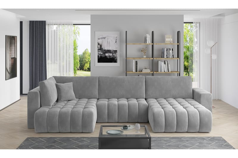 Yorktown U-sovesofa Divan Høyre - Mørkegrå - Møbler - Sofaer - Sovesofaer