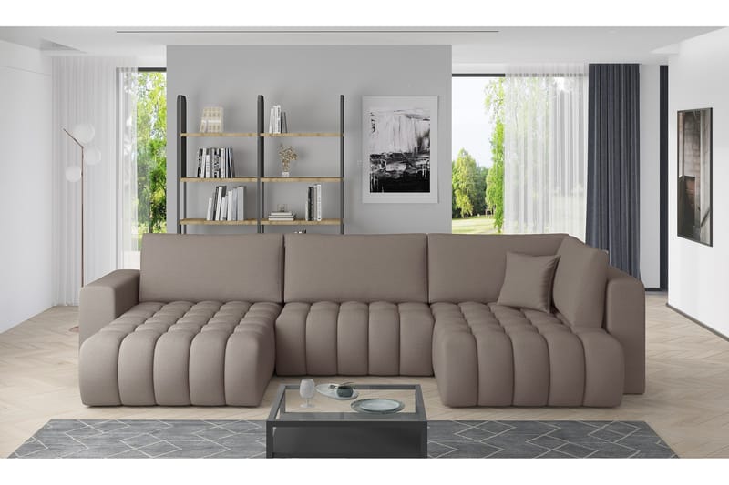 Yorktown U-sovesofa Divan Venstre - Beige - Møbler - Sofaer - Sovesofaer