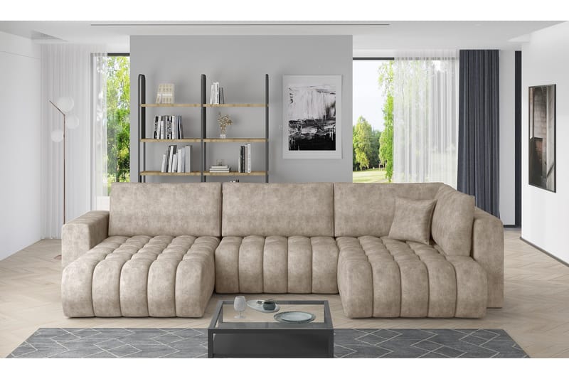 Yorktown U-sovesofa Divan Venstre - Beige - Møbler - Sofaer - Sovesofaer