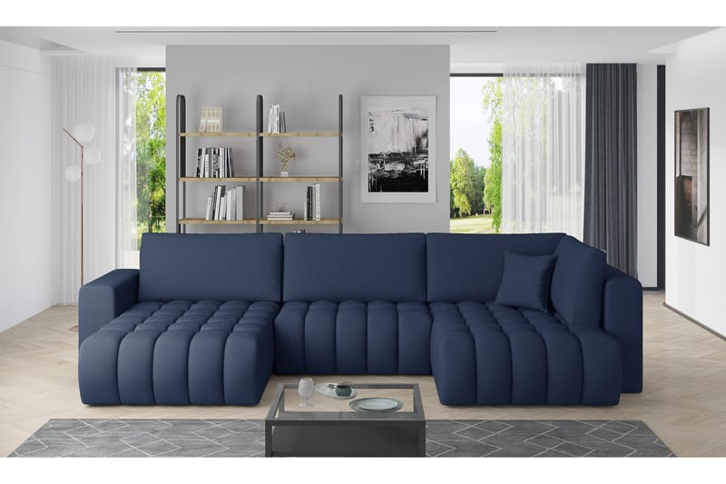 Yorktown U-sovesofa Divan Venstre - Blå - Sovesofaer - Sovesofa divan