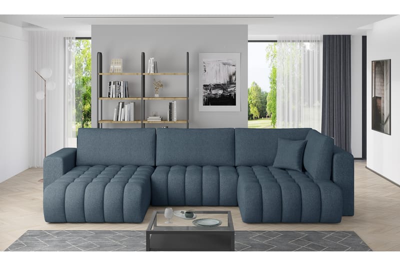 Yorktown U-sovesofa Divan Venstre - Blå - Sovesofaer - Sovesofa divan