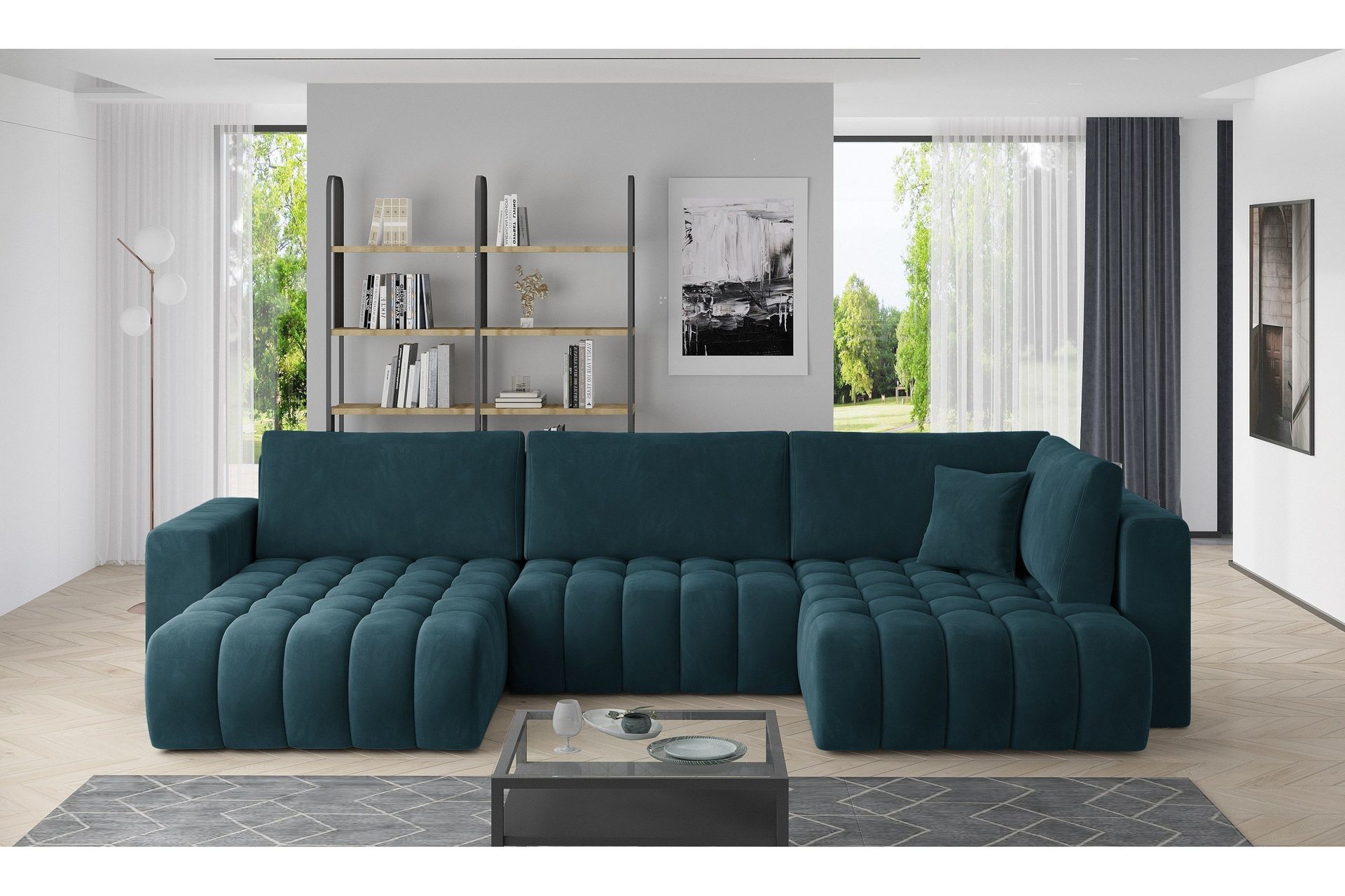Yorktown U-sovesofa Divan Venstre - Blå