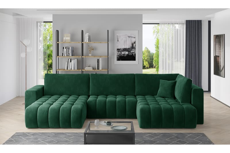 Yorktown U-sovesofa Divan Venstre - Grønn - Sovesofaer - Sovesofa divan