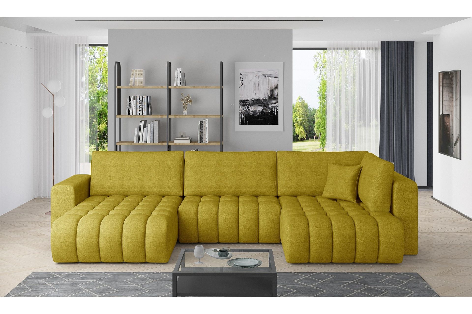 Yorktown U-sovesofa Divan Venstre - Gul
