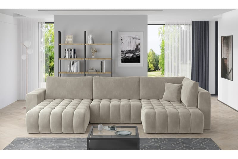 Yorktown U-sovesofa Divan Venstre - Lysebeige - Møbler - Sofaer - Sovesofaer