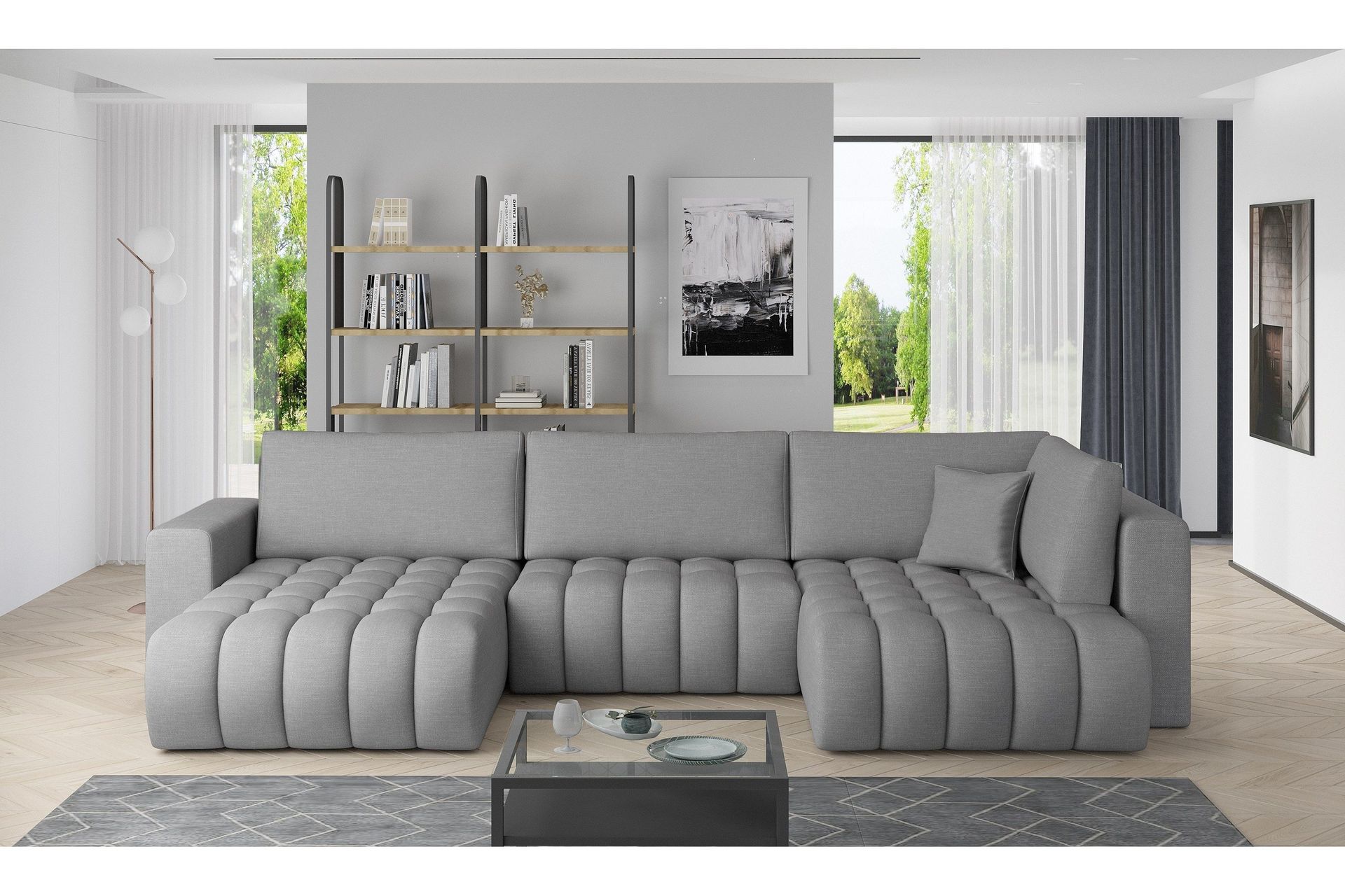 Yorktown U-sovesofa Divan Venstre - Lysegrå