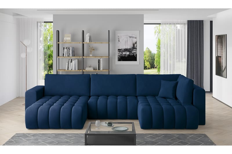 Yorktown U-sovesofa Divan Venstre - Mørkeblå - Sovesofaer - Sovesofa divan