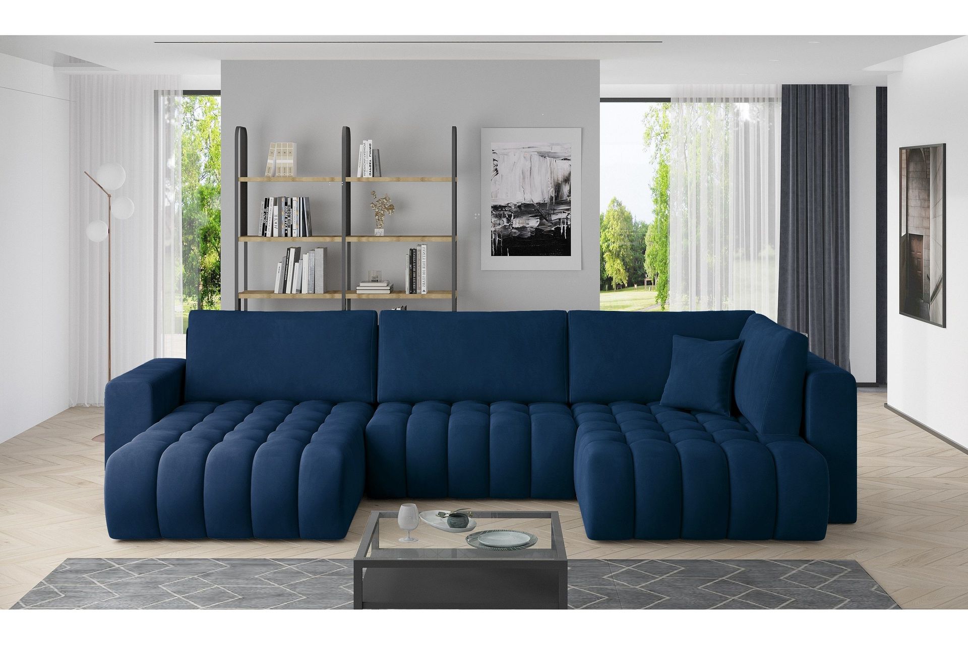 Yorktown U-sovesofa Divan Venstre - Mørkeblå