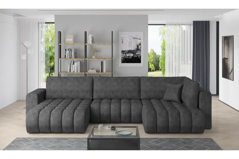 Yorktown U-sovesofa Divan Venstre, Mørkegrå