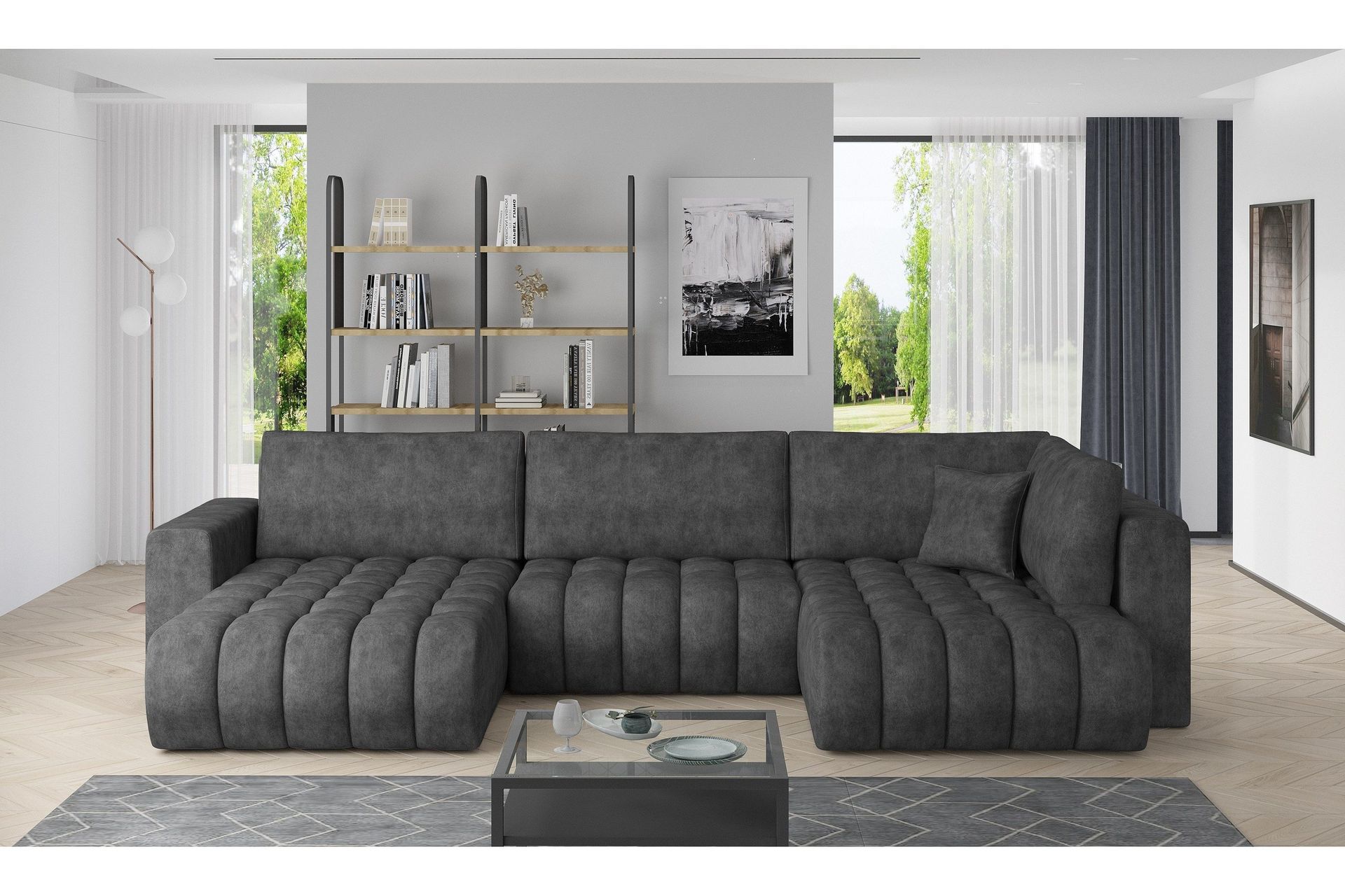 Yorktown U-sovesofa Divan Venstre - Mørkegrå