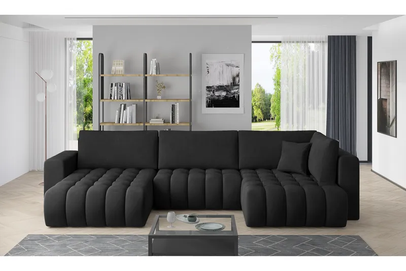 Yorktown U-sovesofa Divan Venstre - Mørkegrå - Møbler - Sofaer - Sovesofaer