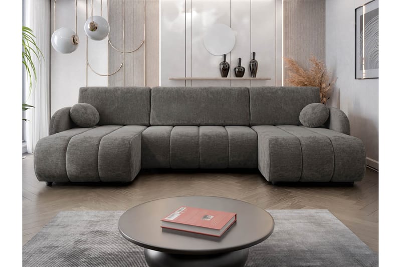 Zarania Sovesofa Dobbel Divan 3-Seter - Grå - Møbler - Sofaer - Sovesofaer