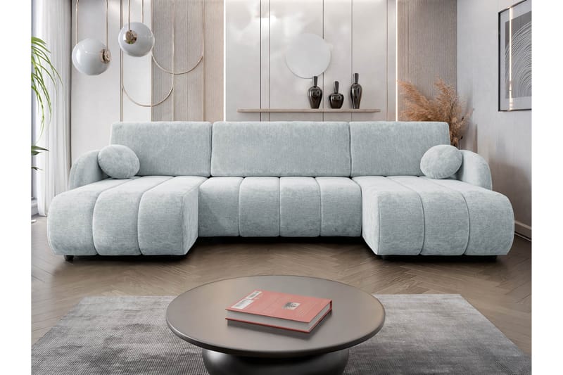 Zarania Sovesofa Dobbel Divan 3-Seter - Grå - Møbler - Sofaer - Sovesofaer