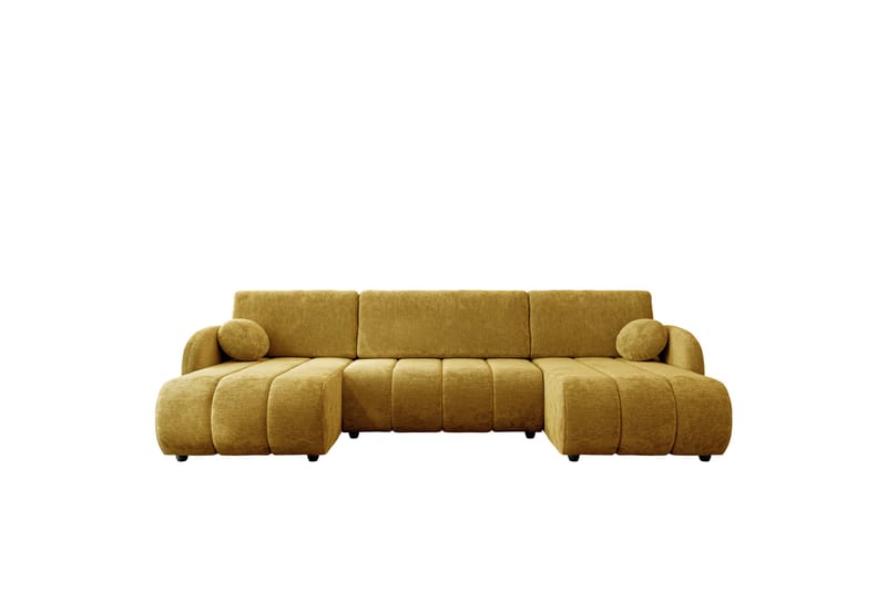 Zarania Sovesofa Dobbel Divan 3-Seter - Gul - Møbler - Sofaer - Sovesofaer