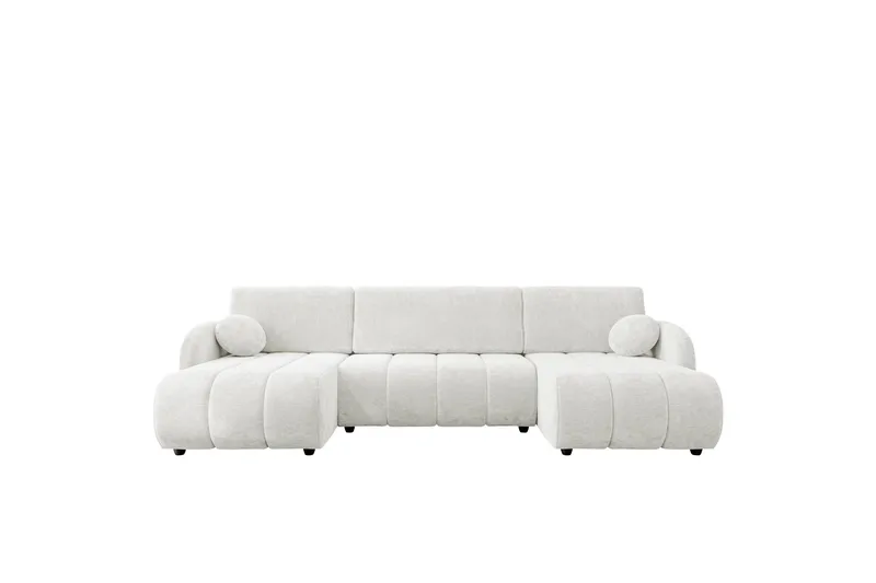 Zarania Sovesofa Dobbel Divan 3-Seter - Hvit - Møbler - Sofaer - Sovesofaer