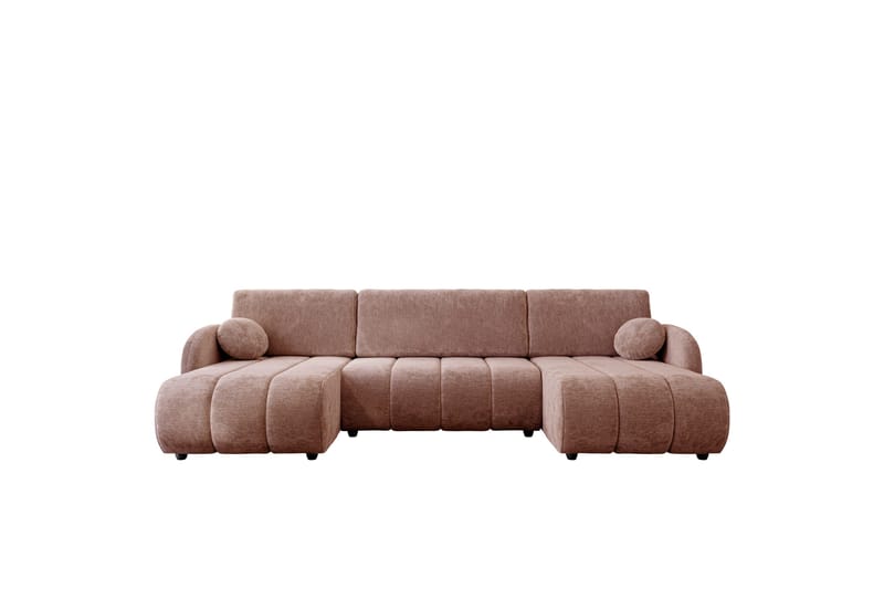 Zarania Sovesofa Dobbel Divan 3-Seter - Rosa - Møbler - Sofaer - Sovesofaer