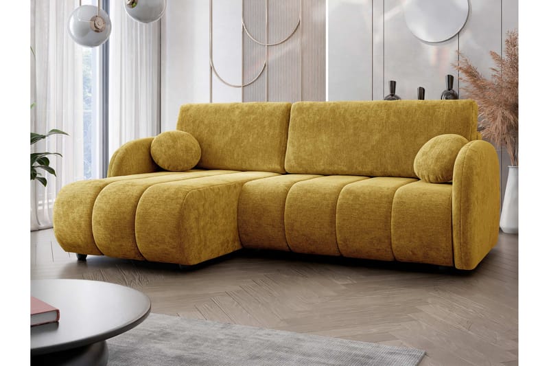 Zarania Sovesofa Med 3-Seters Divan - Gul - Møbler - Sofaer - Sovesofaer