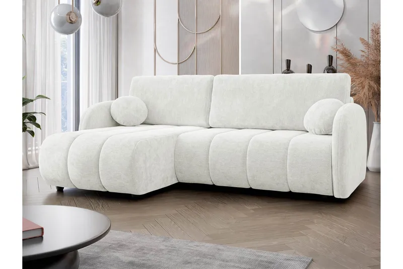 Zarania Sovesofa Med 3-Seters Divan - Hvit - Møbler - Sofaer - Sovesofaer