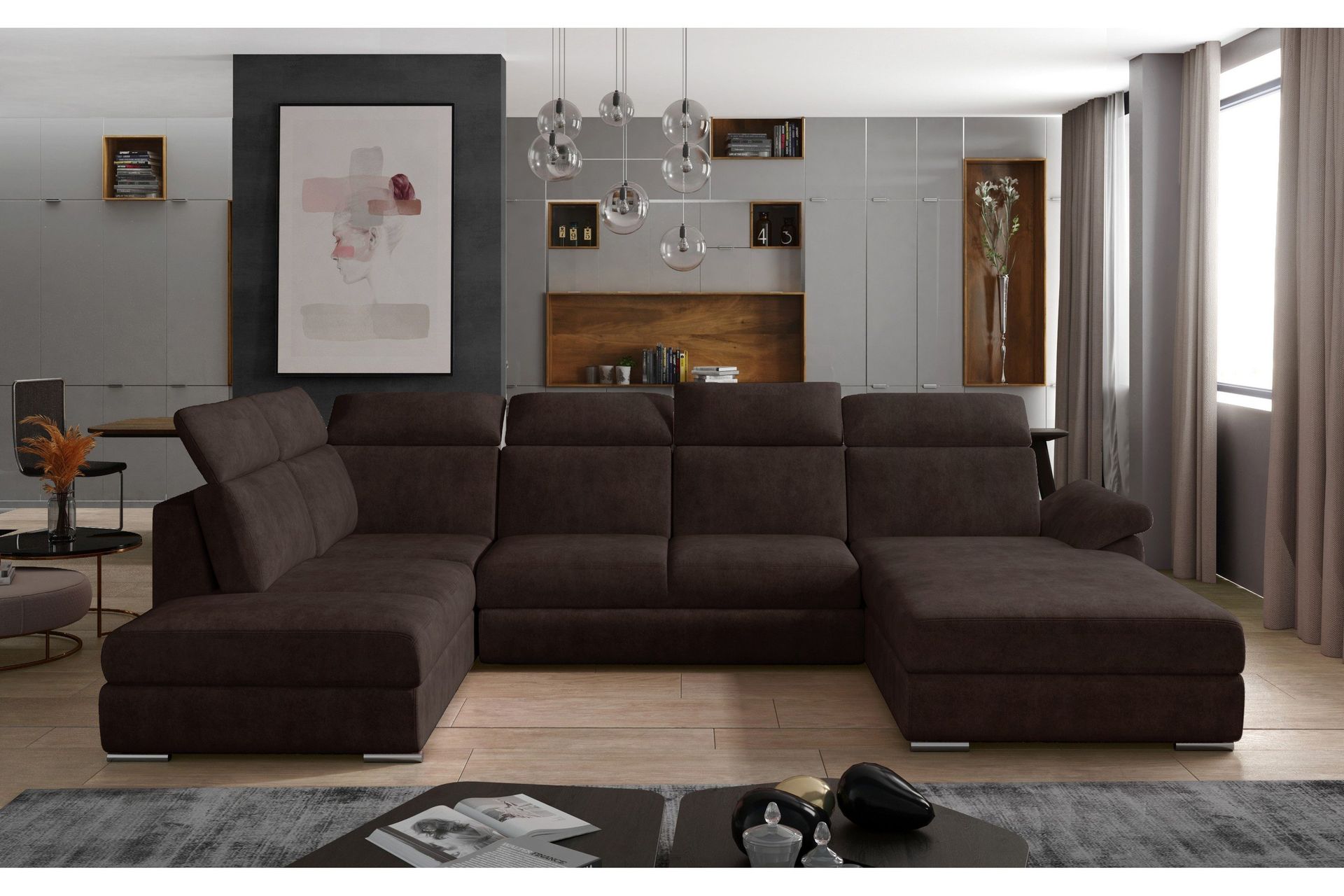 Zoana U-Sovesofa Høyre - Brun