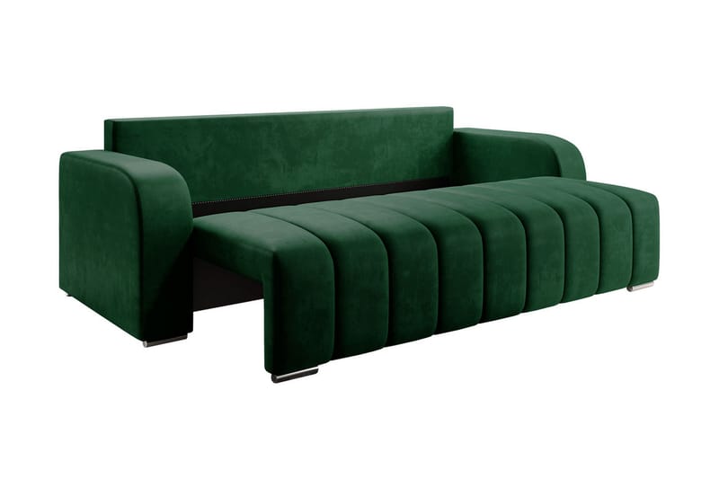 Zulueta 3-seters Sofa - Brun - Sovesofaer - 3 seters sovesofa - Fløyel sofaer