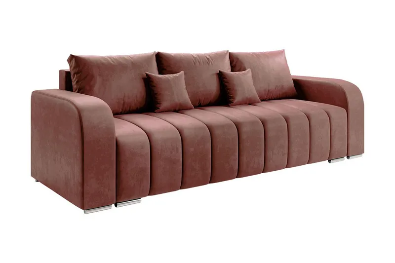Zulueta 3-seters Sofa, Rosa