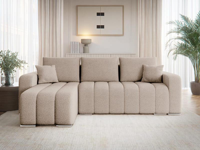 Zulueta 3-seters sovesofa med divan - Lambi 06 (beige) - Møbler - Sofaer - Sovesofaer