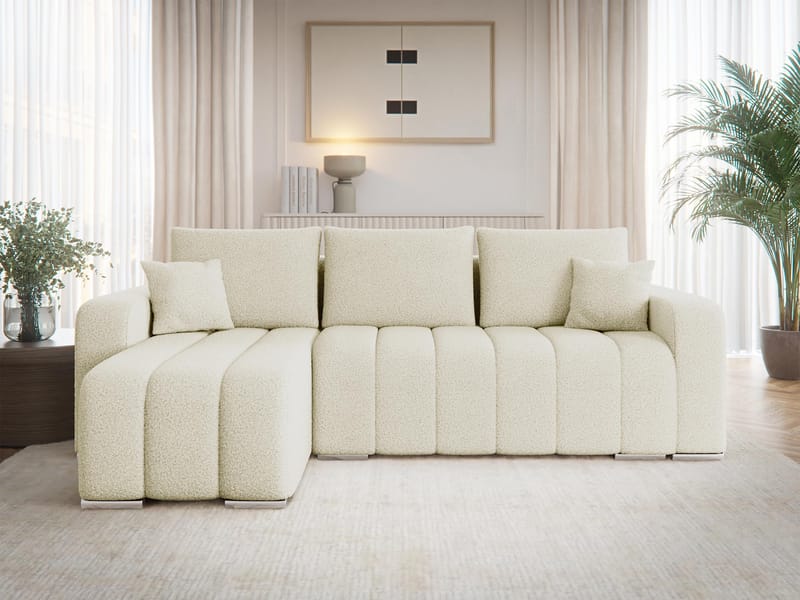 Zulueta 3-seters sovesofa med divan - Lambi 08 (beige) - Møbler - Sofaer - Sovesofaer