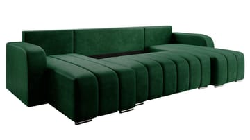 Zulueta 4-seters sovesofa med dobbel divan - grå - Møbler - Sofaer - Sovesofaer