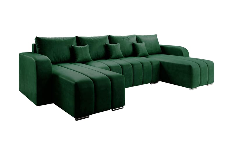 Zulueta 8-seters Sovesofa Høyre - Grønn - Møbler - Sofaer - Sovesofaer