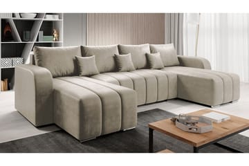 Zulueta 8-seters Sovesofa Venstre - Beige - Møbler - Sofaer - Sovesofaer