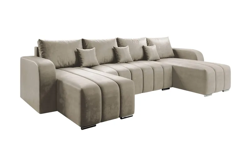 Zulueta 8-seters Sovesofa Venstre - Beige - Møbler - Sofaer - Sovesofaer