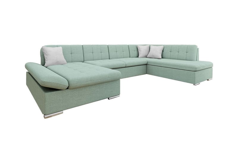 Zumar 4-seters Hjørnesovesofa - Lysegrønn - Møbler - Sofaer - Sovesofaer