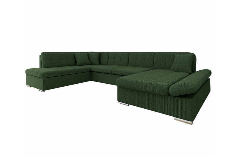 Zumar 4-seters Hjørnesovesofa - Mørkegrønn - Møbler - Sofaer - Sovesofaer