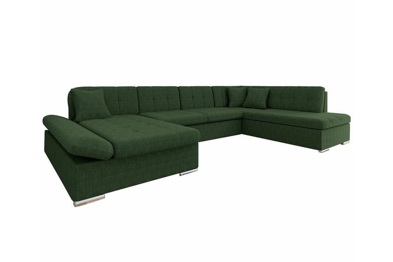 Zumar 4-seters Hjørnesovesofa - Mørkegrønn - Møbler - Sofaer - Sovesofaer
