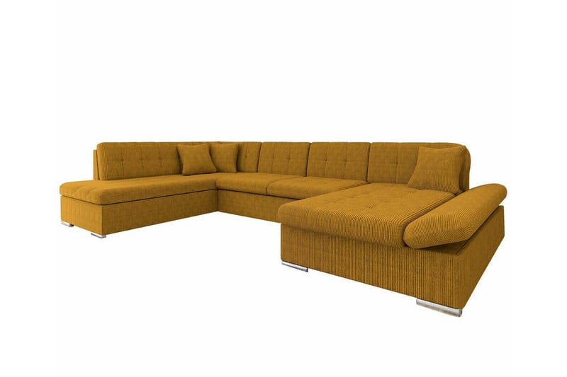 Zumar 4-seters Hjørnesovesofa - Mørkegul - Møbler - Sofaer - Sovesofaer