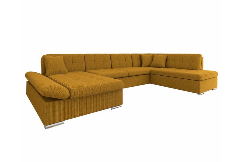 Zumar 4-seters Hjørnesovesofa - Mørkegul - Møbler - Sofaer - Sovesofaer