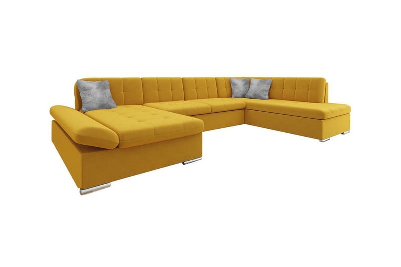 Zumar 4-seters Hjørnesovesofa - Sennepsgul - Møbler - Sofaer - Sovesofaer