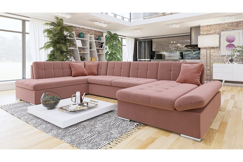 Zumar 4-seters Sovesofa Universal - Rosa - Møbler - Sofaer - Sovesofaer