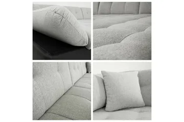 Zumar 4-seters U-formet Hjørnesovesofa 128x302 cm med Oppbevaring i Kordfløyel - Blå - Møbler - Sofaer - Sovesofaer
