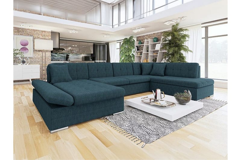 Zumar 4-sits Hörnbäddsoffa NO_BRAND Dark blue - Møbler - Sofaer - Sovesofaer