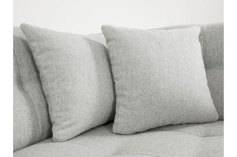 Zumar Høyre U-formet Sovesofa 128x302 cm med Oppbevaring i Stoff - Grå - Møbler - Sofaer - Sovesofaer