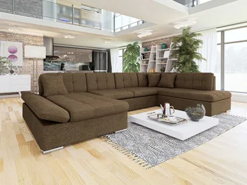 Zumar Sovesofa med sjeselong og sjeselong 5-seter - Brun - Møbler - Sofaer - Sovesofaer