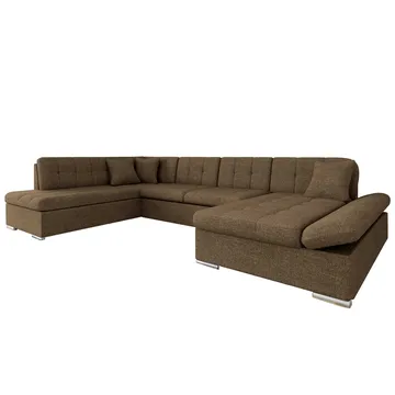 Zumar Sovesofa med sjeselong og sjeselong 5-seter - Brun - Møbler - Sofaer - Sovesofaer